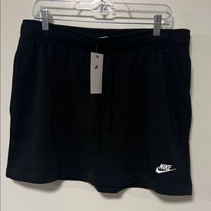 Nike Black Athletic Skirt Pockets NWT Drawstring Waist